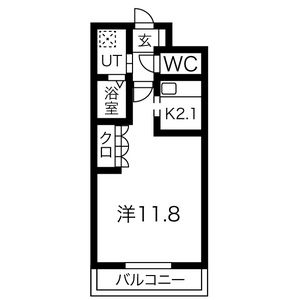 1K 間取り図
