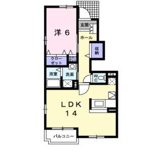 1LDK 間取り図