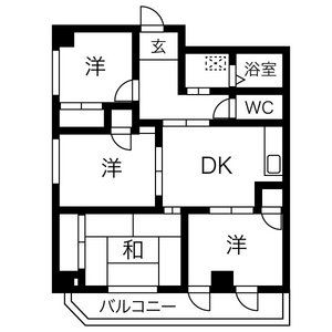 4DK 間取り図