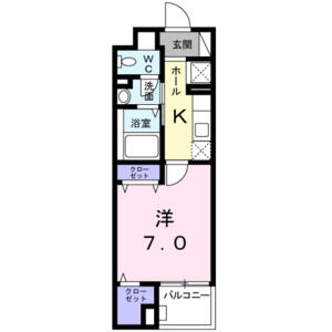 1K 間取り図