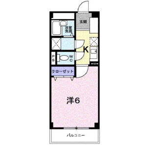 1K 間取り図