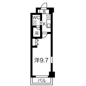 1DK 間取り図