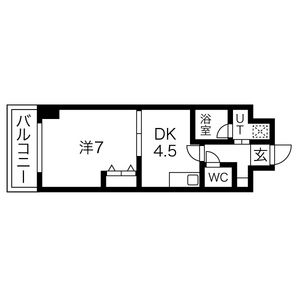 1K 間取り図