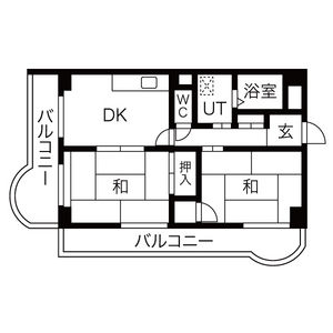 2DK 間取り図