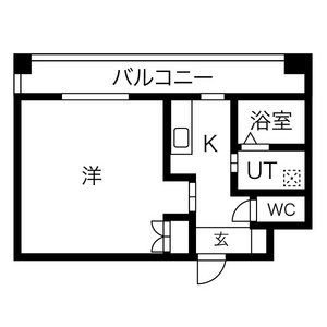 1K 間取り図