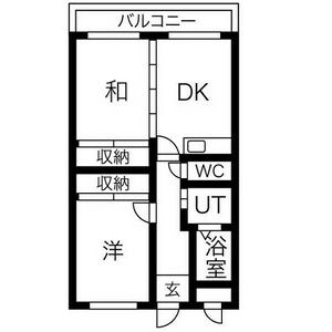 2DK 間取り図