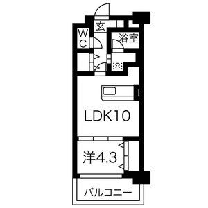 1LDK 間取り図