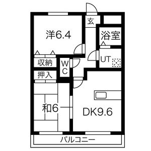 2DK 間取り図