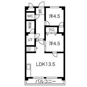 2LDK 間取り図