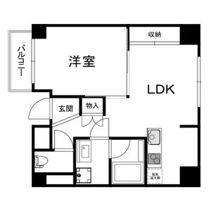1LDK 間取り図