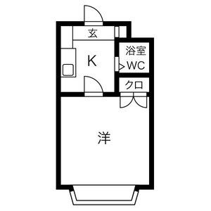 1K 間取り図