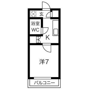 1K 間取り図