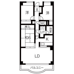 2LDK 間取り図