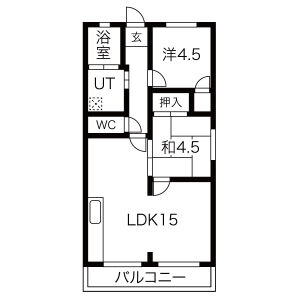 2LDK 間取り図