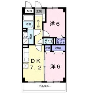 2DK 間取り図