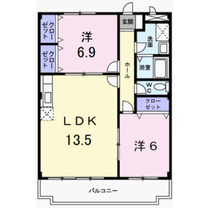 2LDK 間取り図