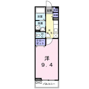 1K 間取り図
