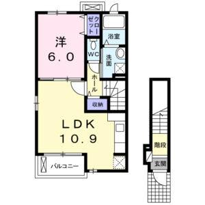 1LDK 間取り図