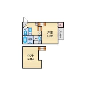 1K 間取り図