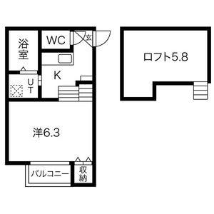 1K 間取り図