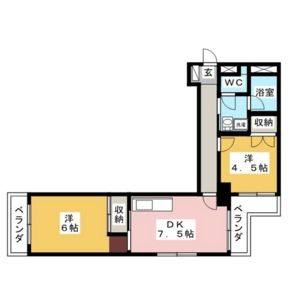 2DK 間取り図