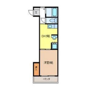 1DK 間取り図