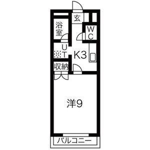 1K 間取り図