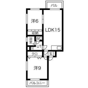 2LDK 間取り図