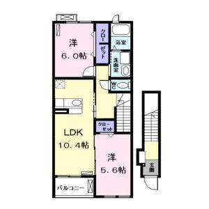 2LDK 間取り図