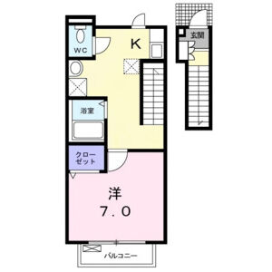 1K 間取り図