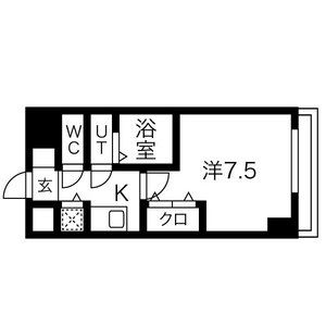 1K 間取り図