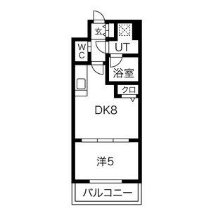 1DK 間取り図
