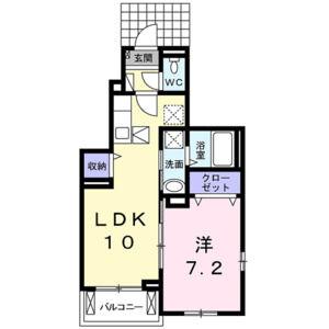 1LDK 間取り図