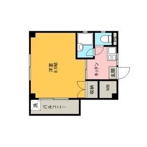 1K 間取り図