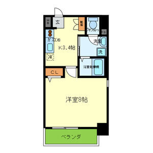 1K 間取り図