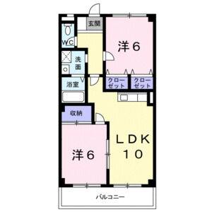 2LDK 間取り図