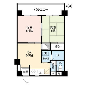 2DK 間取り図