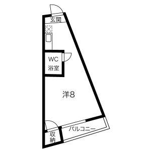 ワンルーム 間取り図