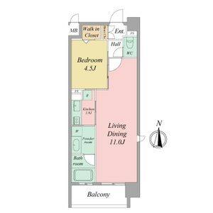 1LDK 間取り図