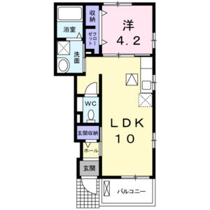 1LDK 間取り図