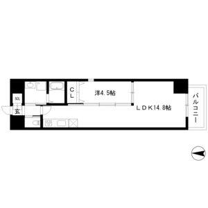 1LDK 間取り図
