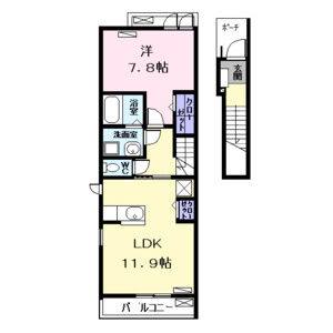 1LDK 間取り図