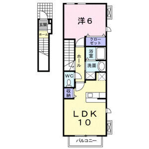 1LDK 間取り図