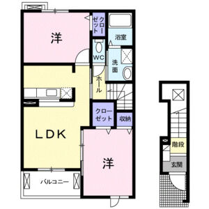 2LDK 間取り図