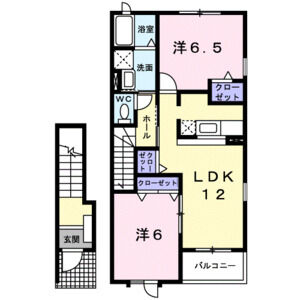 2LDK 間取り図