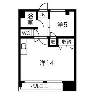 1LDK 間取り図
