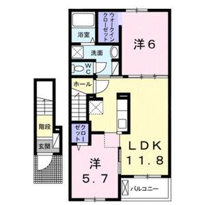 2LDK 間取り図