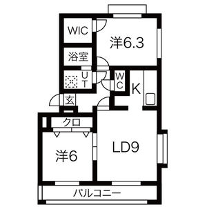 2LDK 間取り図