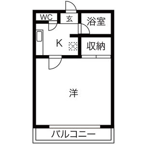 1K 間取り図