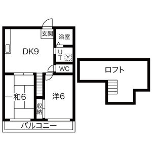 2DK 間取り図